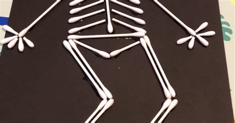 Make Your Own Skeleton Craft Using Earbuds Housebound With Kids