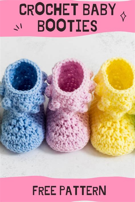 Cute Easy Crochet Baby Booties Free Pattern Maisie And Ruth