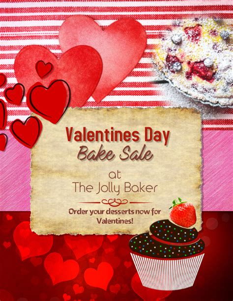 Copy Of Valentines Day Bake Sale Special Flyer Postermywall