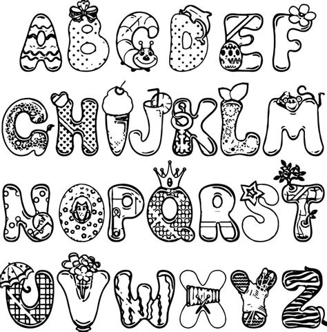There are tons of great resources for free printable color pages online. Cartoon Alphabet Set Coloring Page - Coloring Sheets