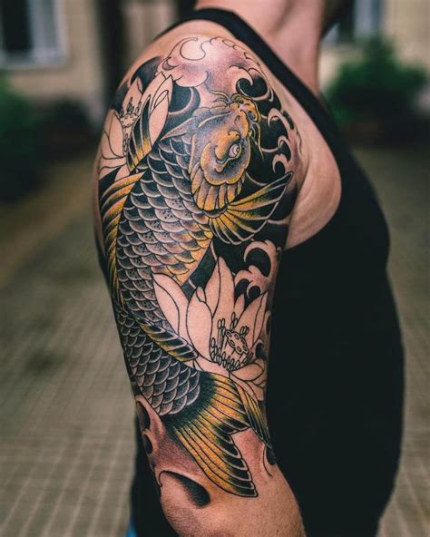 Tigeraugen Tattoo Pez Koi Tattoo Coy Fish Tattoos Koi Dragon Tattoo