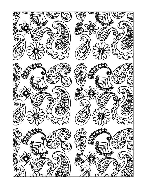 Paisley Coloring Pages, Pattern Coloring Pages, Flower Coloring Pages