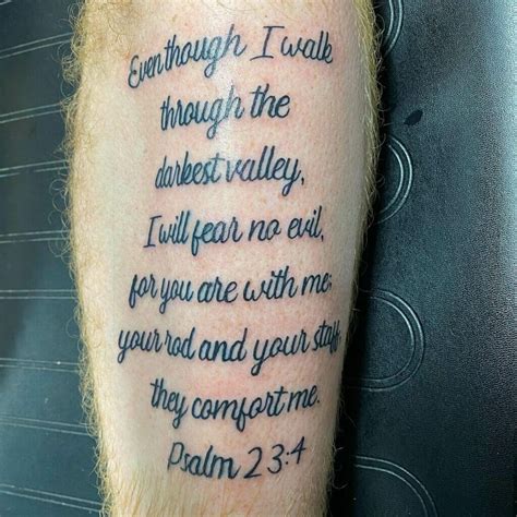 Top 10 Psalms 23 4 Tattoo Ideas That Will Blow Your Mind 2023 Hair
