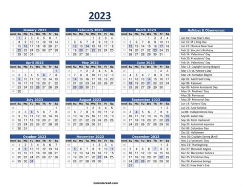Free Download 2023 Calendar Instantly Printable Yearly Calendars With