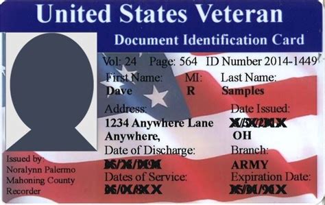 Veterans Document Identification Card Mahoning County Oh