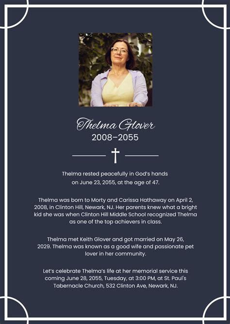 FREE Obituary Templates & Examples - Edit Online & Download