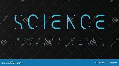 Science Font Melt Alphabet Smooth Letters Modern Science Logo