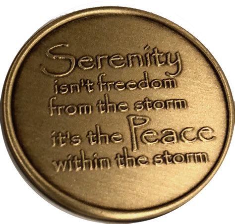 Serenity Peace Within The Storm Color Rainbow Bronze Medallion