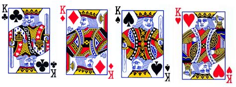 Maybe you would like to learn more about one of these? In a standard deck of playing cards, the King of Hearts is the only King without a mustache ...