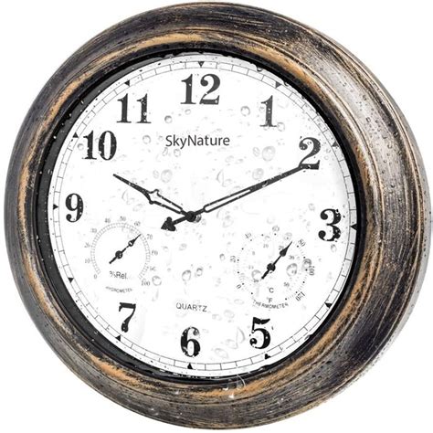 Zonyon Large Outdoor Clocks With Thermometer And Hygrometer 18 Inch