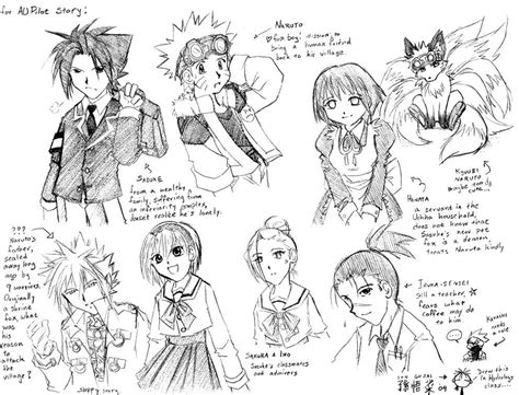 Naruto Au Character Doodles By Songosai On Deviantart