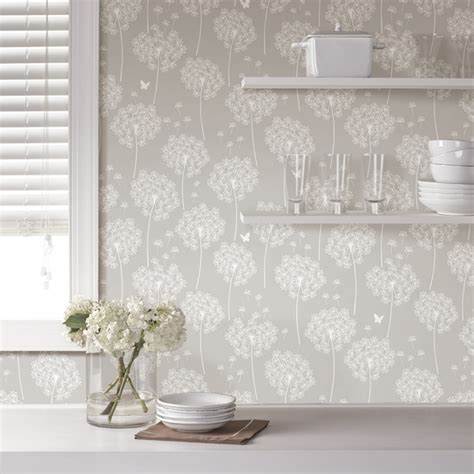 Artesia Dandelion Grey Peel And Stick Wallpaper Overstock 30979280