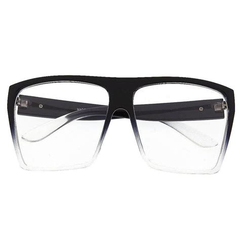 Grinderpunch Xl Oversized Black Nerd Clear Square Glasses For Scooby D