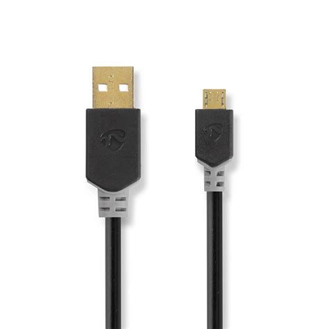 Usb Cable Usb 20 Usb A Male Usb Micro B Male 480 Mbps Gold