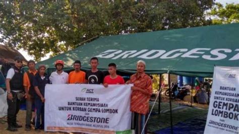 Bridgestone Indonesia Bantu Korban Bencana Gempa Lombok