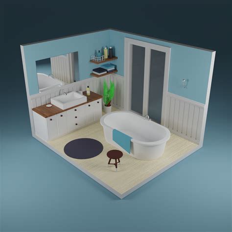Find out what works well at vr bathrooms from the people who know best. Bathroom 3D model low-poly | CGTrader