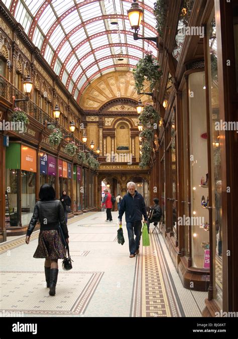 Historic Central Arcade Shopping Area Central Newcastle Upon Tyne Stock