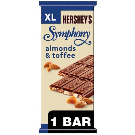 Hersheys Symphony Milk Chocolate Almonds And Toffee Xl Candy Bar 16