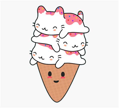 Kawaii Cat Ice Cream Transparent Cartoon Free Cliparts And Silhouettes