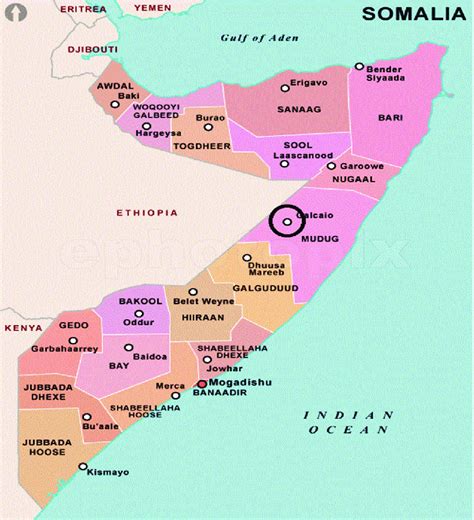 Regions Of Somalia And Their Capitals Before The Establishment Of The