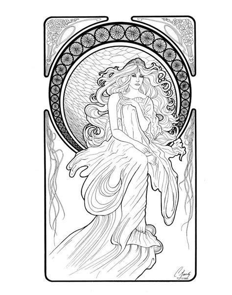 Art Nouveau Coloring Pages For Adults Page My Xxx Hot Girl