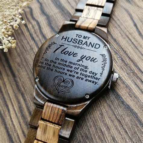 Husband Engraved Wooden Watch In 2020 Ts For Husband Wooden Watch