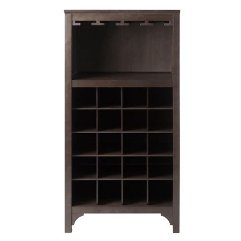 Product title kato wine 2 bottle holder & 4 glass rack, wine glass. Amazon.com: Winsome Ancona Wine Cabinet with Glass Rack ...