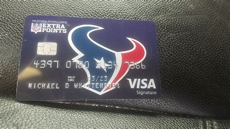 Why apply for the nfl extra points visa signature card. Michael's Texans credit card 3-8-18 | Cards, Nfl, Texans