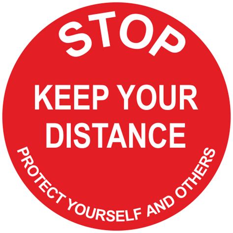 Stop Keep Your Distance Protect Yourself And Others Anti Slip Floor