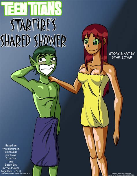 Star Lover Starfire S Shared Shower Teen Titans Porn Comic