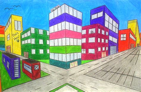 Lessons From The K 12 Art Room Two Point Perspective Drawings