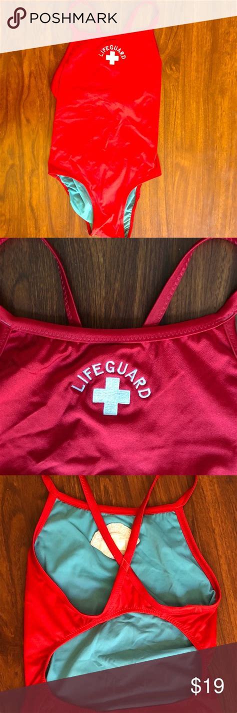 💰sold Lifeguard One Piece Red Bathing Suit Red Bathing Suits