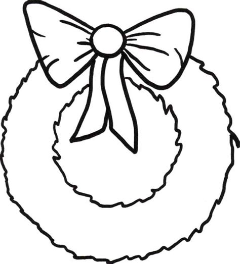 Wonderful ocean coloring pages ideas. Simple Christmas Wreaths with Ribbon Coloring Pages ...