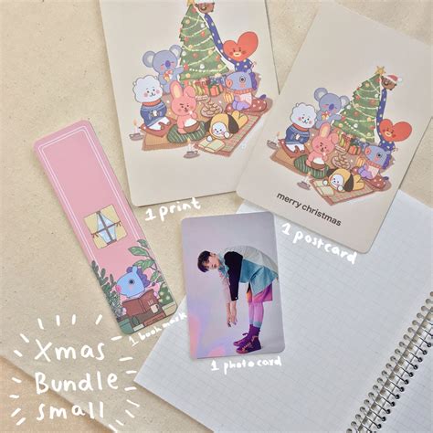 40 Off Bts Bt21 Christmas Themed Print And Postcard Etsy