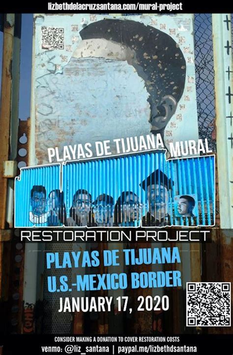 Playas De Tijuana Mural Restoration Project Muro Fronterizo En Playas
