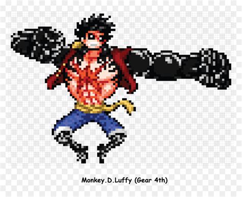 Luffy Gear 4 Pixel Art Hd Png Download Vhv