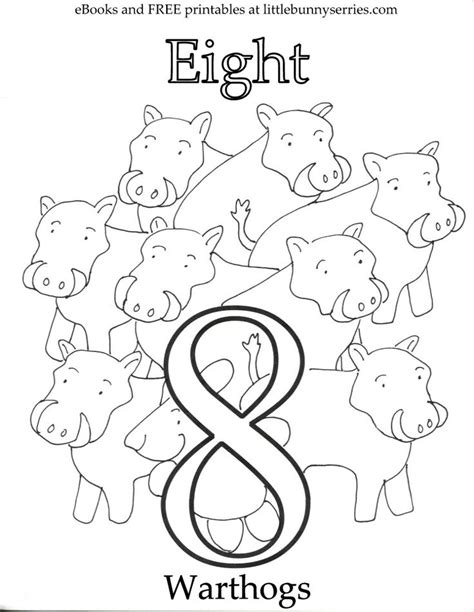 Number 8 Coloring Page PDF | Coloring pages, Letter a coloring pages