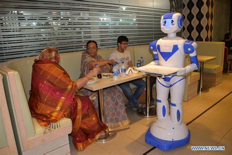 Robot Waiter Serves Food At Restaurant In Bangladesh Xinhua English