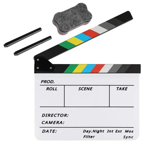 Buy Zacro Acrylic Plastic Directors Film Clapboard Easy Wipe Cut