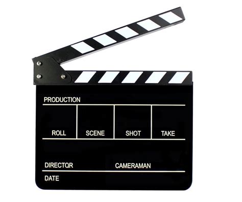 New Pro Acrylic Clapperboard Director Tv Film Movie Cut Action Scene