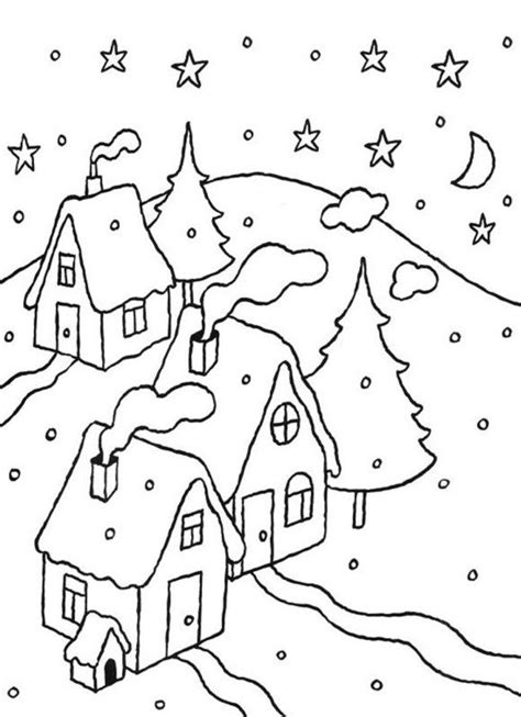 Snowy mountain country free adult coloring page for winter. Day And Night Coloring Page at GetColorings.com | Free ...