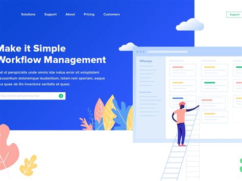 Workflow Management Landing Page Design By Bala Ux On Dribbble