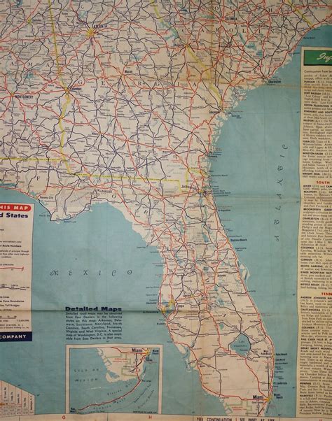 Esso Road Map Eastern United States 1955 56 Etsy