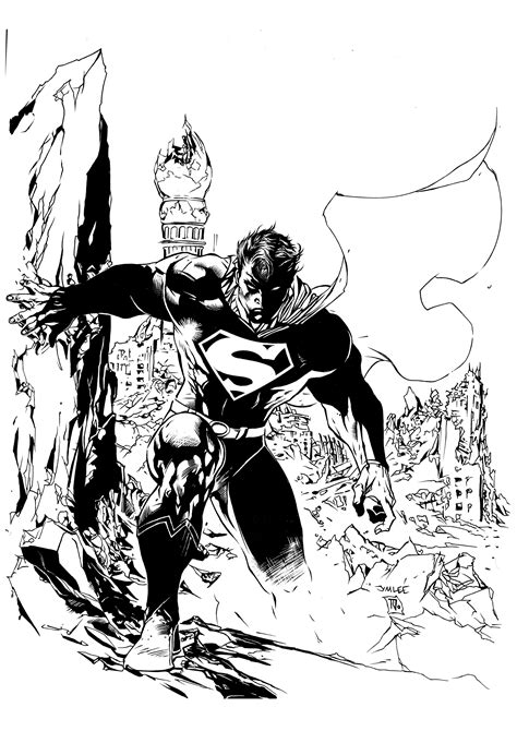 Jim Lee Superman Comic Book Art