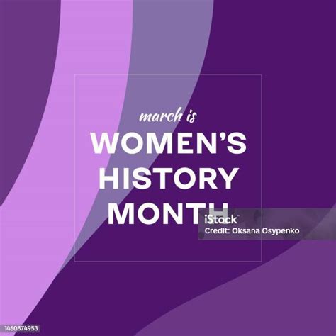 Womens History Month Card Poster Template Background Vector Eps 10