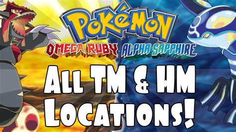 Pokemon Omega Ruby And Alpha Sapphire All Tm And Hm Locations Visual Walkthrough Youtube