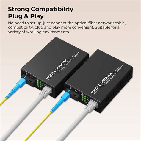 Sc Singlemode Simplex Fiber To Ethernet 10100 And 101001000 Gigabit Media Converter With Pair