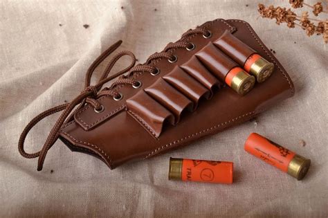 Belt has quick release buckle. Leather Shotgun Shell Cartridge Buttstock Holder Cheek ...