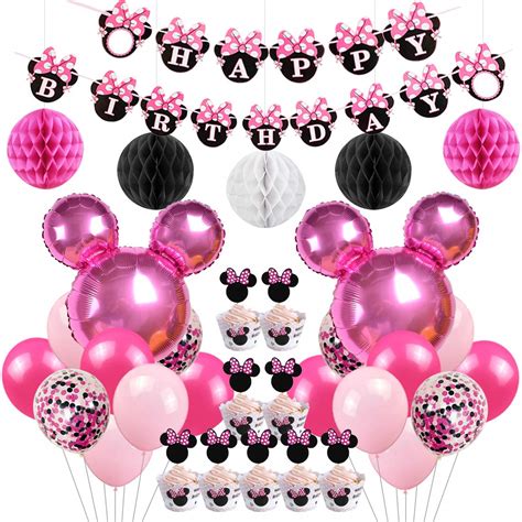 Buy Jollyboom Minnie Mouse Birthday Party Supplies Decorations Minnie