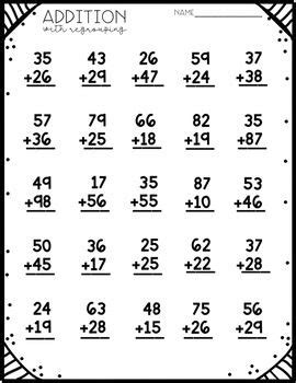 Live worksheets > english > math > subtraction > subtraction with regrouping. Printable Double Digit Addition And Subtraction Without ...
